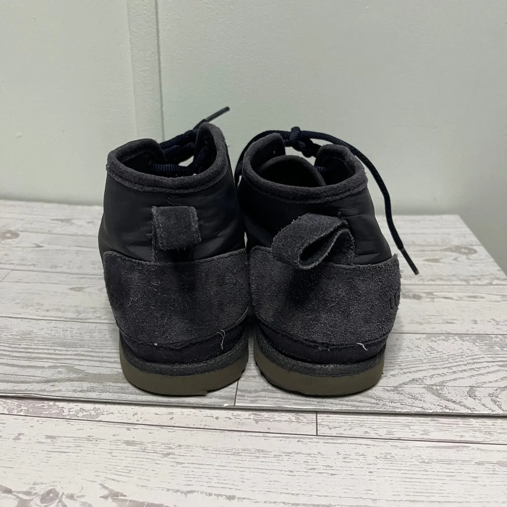 UGG Neumel Ripstop Chukka Boots Black Mens 9 Lace Up Ankle Suede Trim Boots